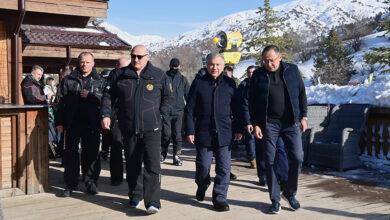 Photo of Lukashenko, Mirziyoyev visit ski resort near Tashkent