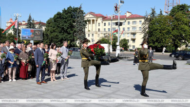 Photo of Ceremony in Victory Square to mark 50th anniversary of Minsk Hero City title | Belarus News | Belarusian news | Belarus today | news in Belarus | Minsk news | BELTA