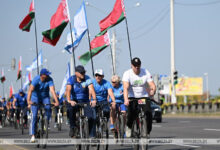 Photo of Belarusian athletes join Day of People’s Unity bike ride